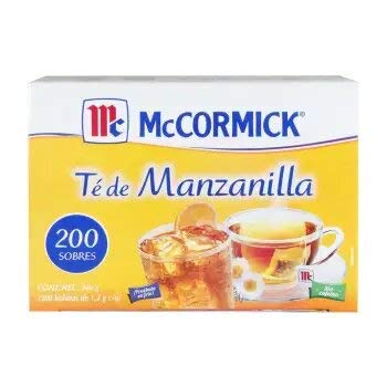 McCormick - Te de Manzanilla. 200 sobres de 1.2 gramos cada una.