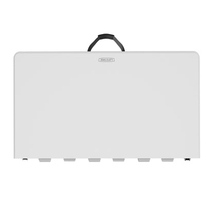 Lifetime Products 80100 Folding Table, White Polyethylene With Steel Frame, 37-In. Square