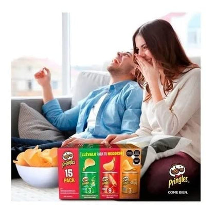 Pringles Mix Pack Papas Botana 15 Piezas 3 Sabores 573 Gr