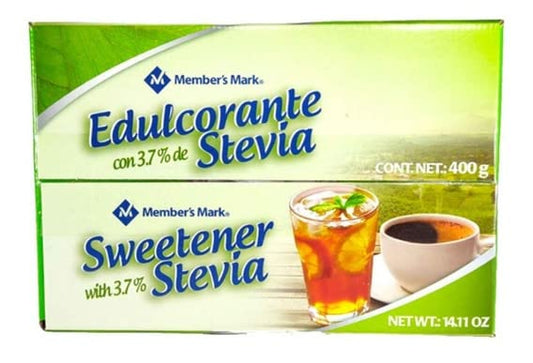 Member´s Mark, Endulcolorante Stevia, 400 Sobres.