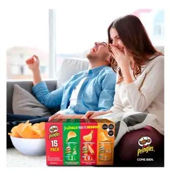 15 Pack Pringles de 40grs + 1 cubre bocas lavable, reutilizable high performance Gratis