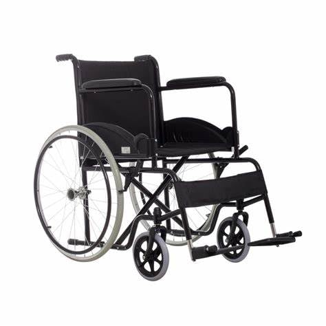 Mobicare Silla de Ruedas Adultos Plegable Ligera Economica Llanta Todo Terreno Comoda Freno de Mano Soporta hasta 135 kg