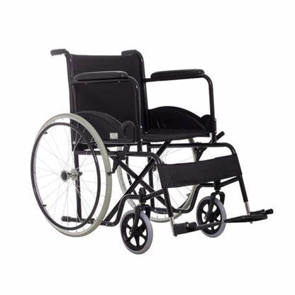 Mobicare Silla de Ruedas Adultos Plegable Ligera Economica Llanta Todo Terreno Comoda Freno de Mano Soporta hasta 135 kg