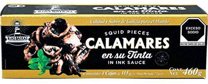 Calamares en su tinta 4 cajas de 115 grs cada una