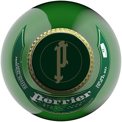 Perrier Agua mineral carbonatada, 11.15 onzas líquidas Botellas de vidrio (4 unidades)
