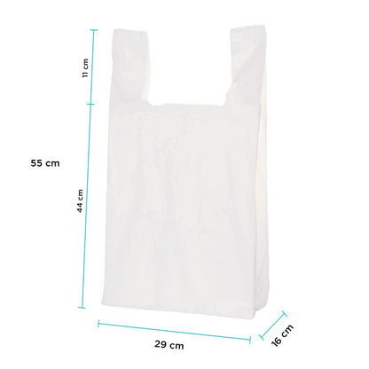 Cadebag | 500 Bolsas tipo Camiseta Degradables de 29 x 55 x 16 cm