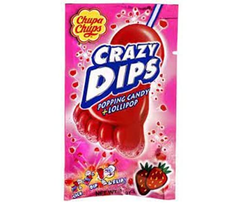LNEE Crazy Dips paleta con polvo tronador. Tira con 10 piezas