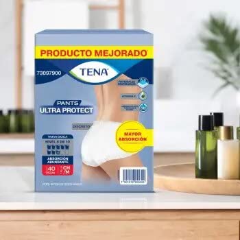 Tena - Ropa Desechable Para Incontinencia. Ropa Interior Para Adulto Tena, Chico/Mediano. 40 Piezas.