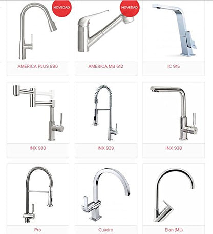 Grifo Teka Cocina Cuadro Cromo Alto 38.9115.02