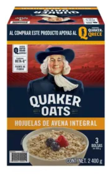 Quaker Avena Quaker Oats 3 Bolsas De 800g C/u