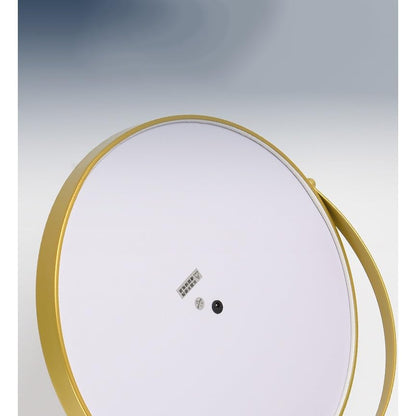 NSOREA Espejo De Maquillaje De Escritorio LED Recargable Inteligente con Luz, Espejo De Tocador Giratorio For Dormitorio Femenino