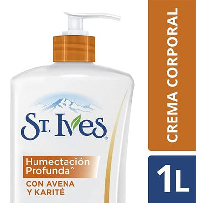 St Ives. Humectacion Profunda. Crema Corporal con Avena y Karite. 1 litro