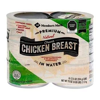 MEMBER´S MARK Members Mark - Pechuga de Pollo en Trozos Members Mark (6 latas 340 gr)