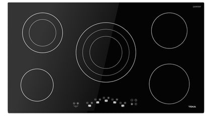 Teka TZ 951 BK Parrilla Vitrocerámica Eléctrica de Empotre 90 cm y 5 Quemadores