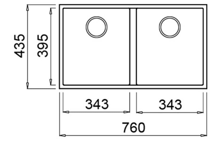 Fregadero Submontar Tegranite+ Teka SQUARE 760 TG W Blanco