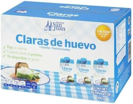 Genérico Clara de Huevo San Juan 6 piezas de 500 gr