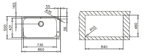 Fregadero Teka Empotre BahÃa 1c Plus Ref: 12127001
