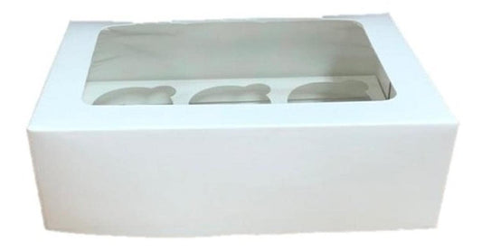 em-pack - 10 Cajas Para Cup Cake Para 6 Pzs 24 X 16 X 7.5 Mod 24063