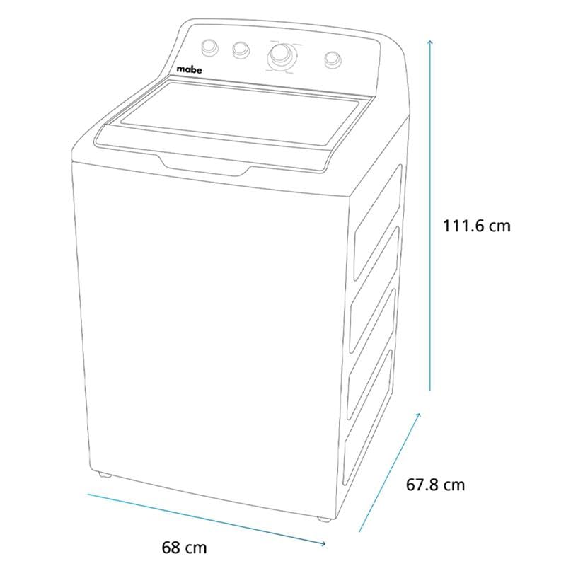 Mabe, Lavadora 22 kg automática carga superior LMA72215WBAB1