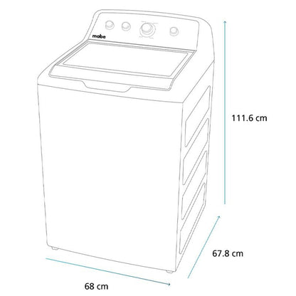Mabe, Lavadora 22 kg automática carga superior LMA72215WBAB1