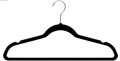 Ganchos - Ganchos para Ropa de Terciopelo50 Unidades Caja Color Negro Perchas de Ropa Calidad Premium Gancho 360 grados Ganchos para Camisas Sacos Chamarras Pantalones Pants y Ropa