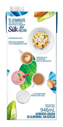 MARCA REAL - Silk Bebida De Almendra Sin Azúcar 6 De 946ml Leche