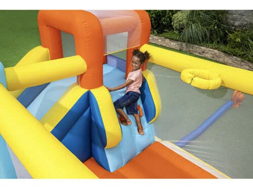 Up, In & Over - Up, In & Over Wonder Hoops 10' Inflatable Bounce House Park with Basketball and Slide. 126' L x 120' W x 84' H
