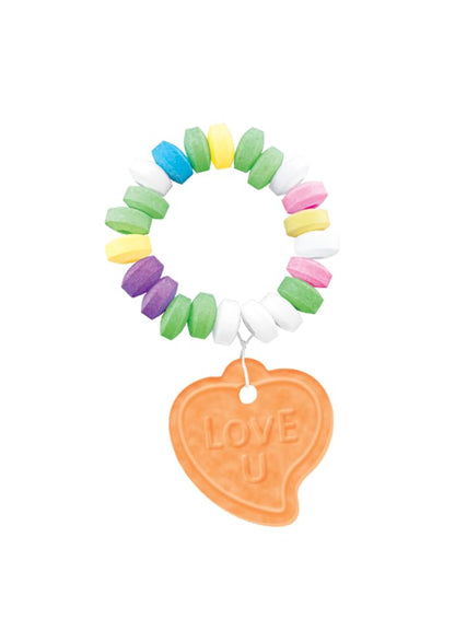 Brazalete 48 piezas, Dulce Comprimido Sabor Frutales en forma de pulseras, Las Delicias.