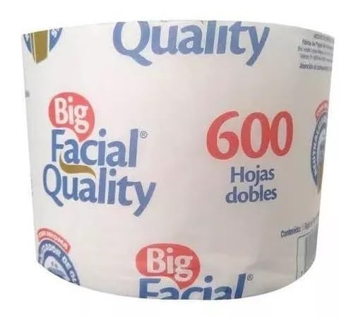 Papel San Francisco Big Facial Quality Papel Higiénico de 600 hojas de papel 24 Rollos