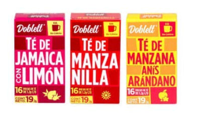 Té Doblett surtido de 6 sabores 96 piezas