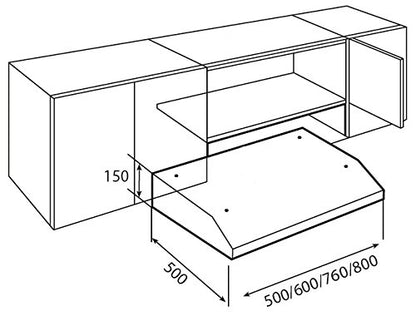Teka - Campana Teka Empotre Tmx 80 Pared Negra 90902