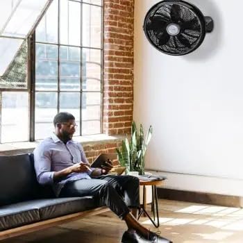 Ventilador Lasko Piso y Pared Negro Cyclone 50.80 cm, Fijo y Portátil