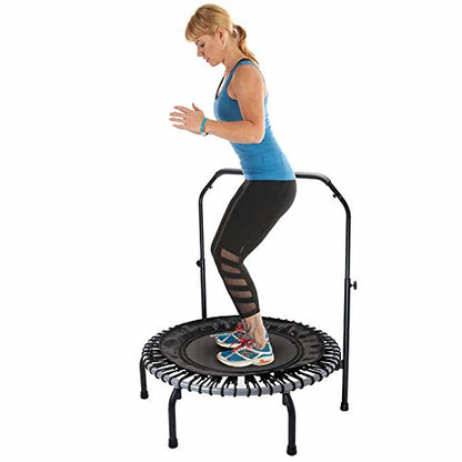 Desconocido - JumpSport 350i Fitness Trampoline Incluye Ejercicio ajustable manubrio, 4-in-1 DVD de fitness y Workout – DVD de 3-in-1, cuerpo perfecto para el work-outs. (Negro)