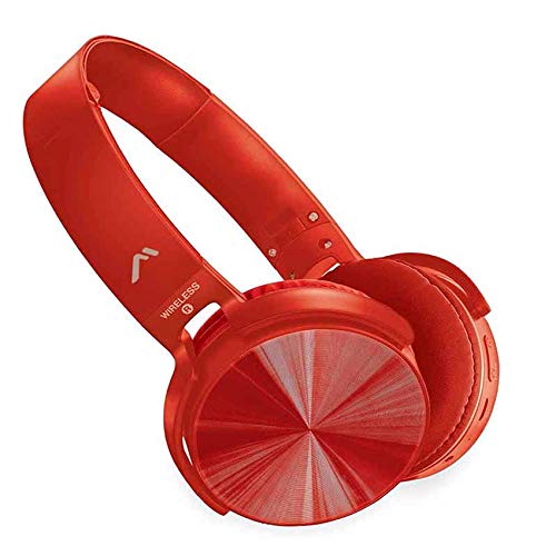 Mitzu MH-8097RD Audífonos, Bluetooth, Diadema, Recargables, Rojo