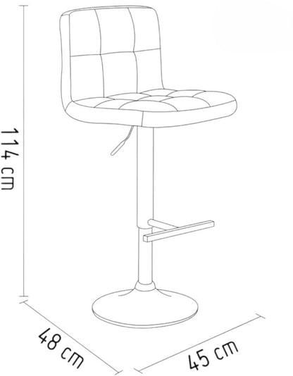 RIVARRO Banco Alto, para Barra Desayunador, para Cocina, Giratorio, Banco para Cocina, para Barra de Cocina, Bar, (Negro)