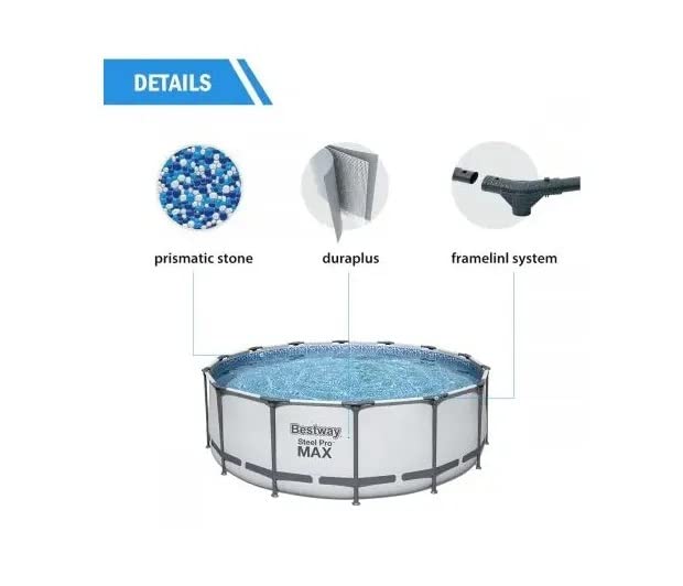 Bestway Alberca Steel Pro MAX 14' x 42/4.27m x 1.07m Pool Set Gris