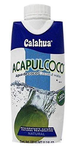 Calahua - Acapulcoco Agua de Coco 100% Natural Ultrapasteurizado 12 Piezas
