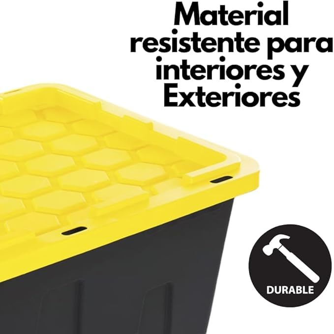 RIVARRO Kit De 2 Cajas De Almacenamiento Plástico Con Tapa, Almacenamiento, Material 100% Reciclado, 112 Litros, Caja Organizadora, 78cm x 52 cm x 37 cm