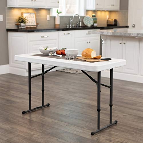 Lifetime - Lifetime 80160 - Mesa plegable ajustable, color blanco