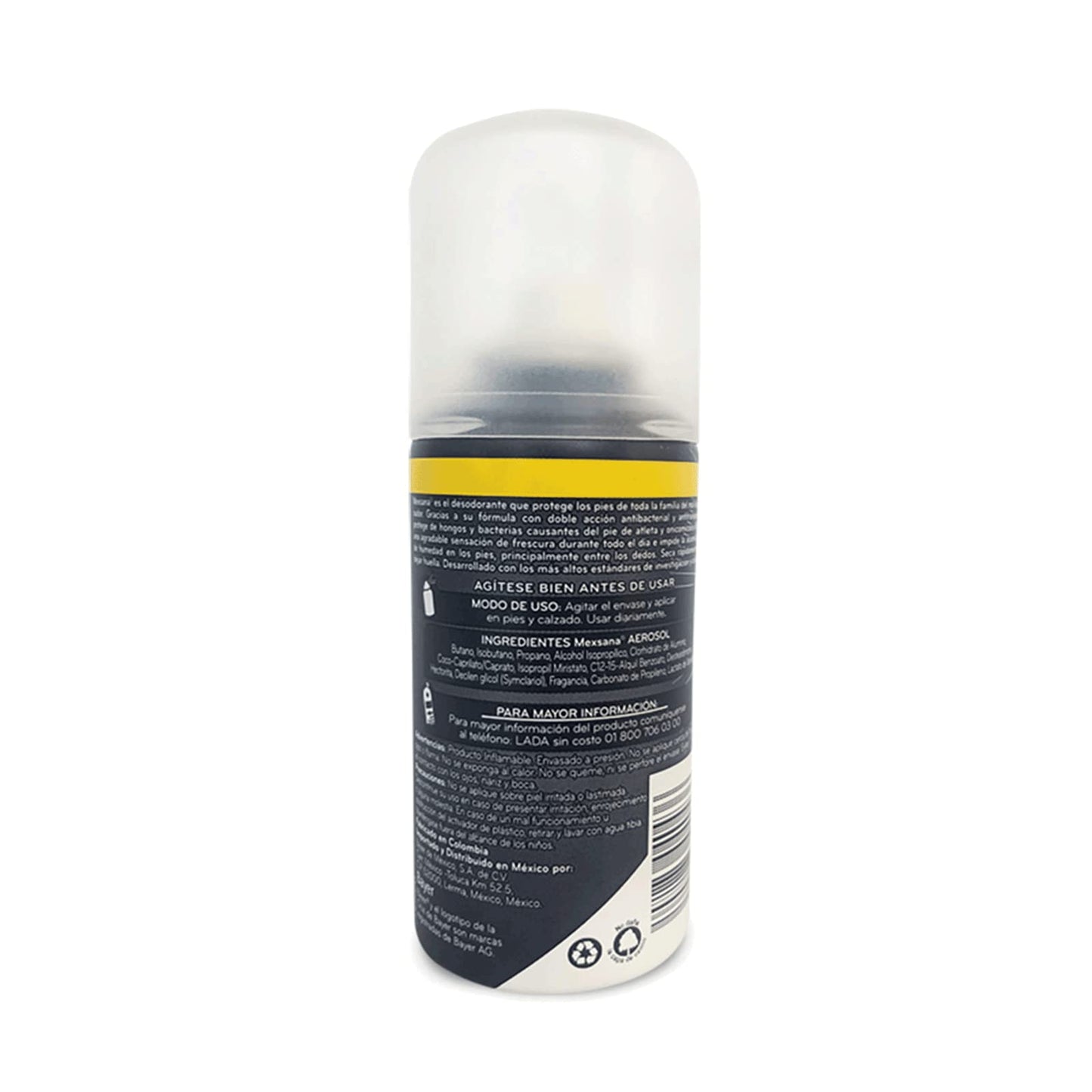 Mexsana Spray Desodorante para pies Antibacterial Antitranspirante 3 frascos de 150ml cada uno