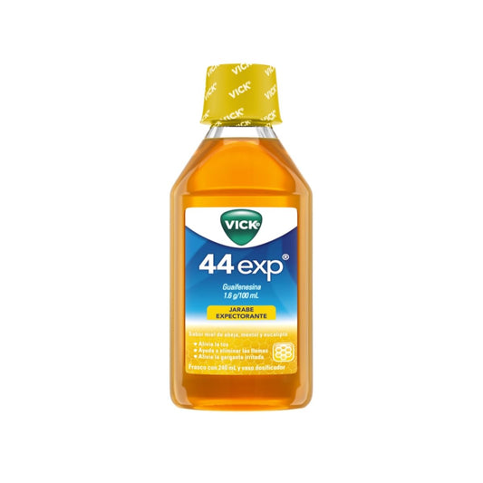 Vicks - Vick 44 Jarabe Expectorante sabor a miel de abeja, mentol y eucalipto 240 ml