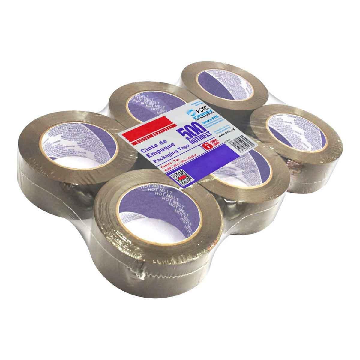 NAVITEK - Cinta Empaque Canela Navitek Hotmelt 500 48mm x 150m 6 Piezas