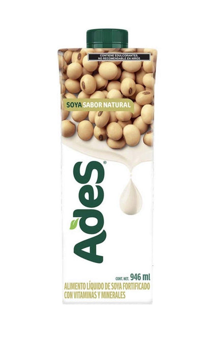 Ades - Leche de Soya Ades Soja Bebida - 12 Piezas de 946 ml