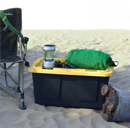 RIVARRO Kit De 2 Cajas De Almacenamiento Plástico Con Tapa, Almacenamiento, Material 100% Reciclado, 112 Litros, Caja Organizadora, 78cm x 52 cm x 37 cm