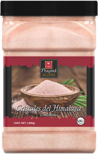 Pragná - Pragná Sal del Himalaya, Cristales puros 100% Naturales. Bote con 1,900 gramos