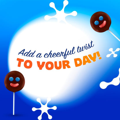 RICOLINO - Mini Paleta Payaso 15 piezas de malvavisco con revestimiento con sabor a chocolate y gomitas