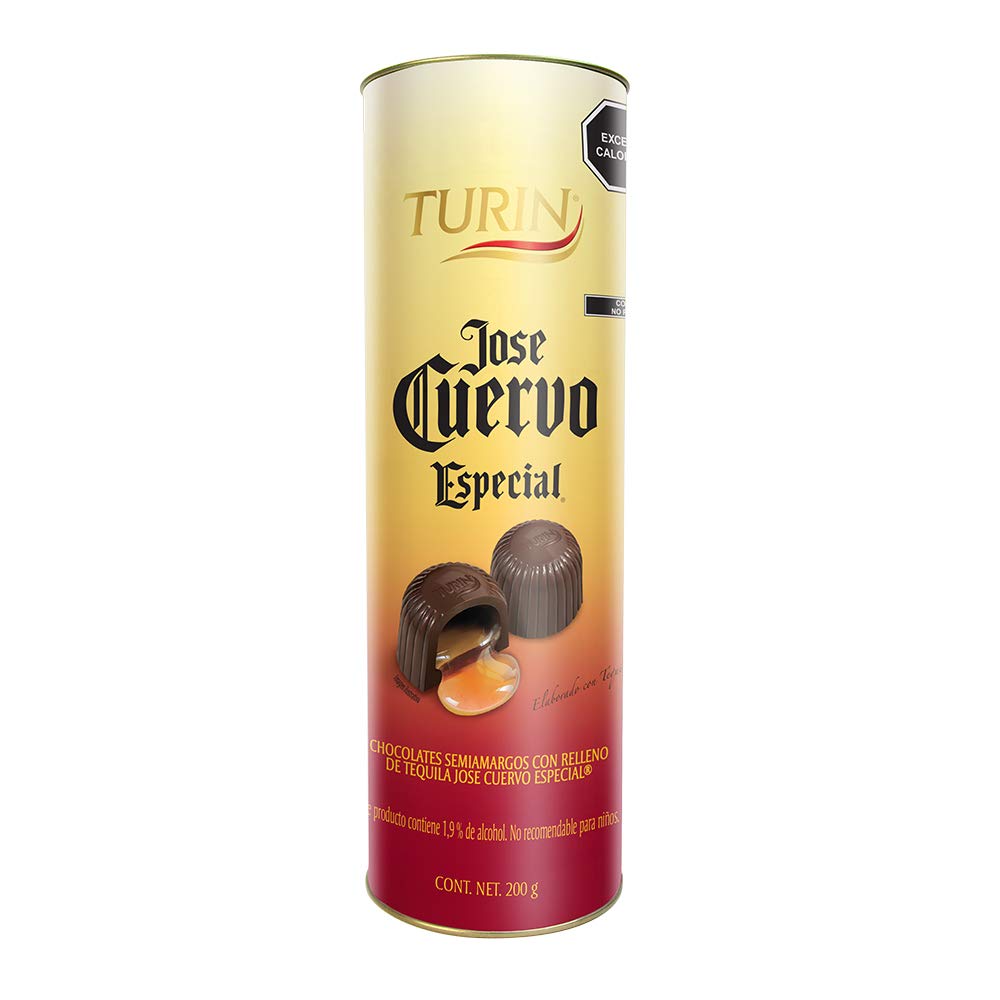 Turin - Chocolate Turín Semiamargos con Relleno de Tequila José Cuervo Especial en Tubo
