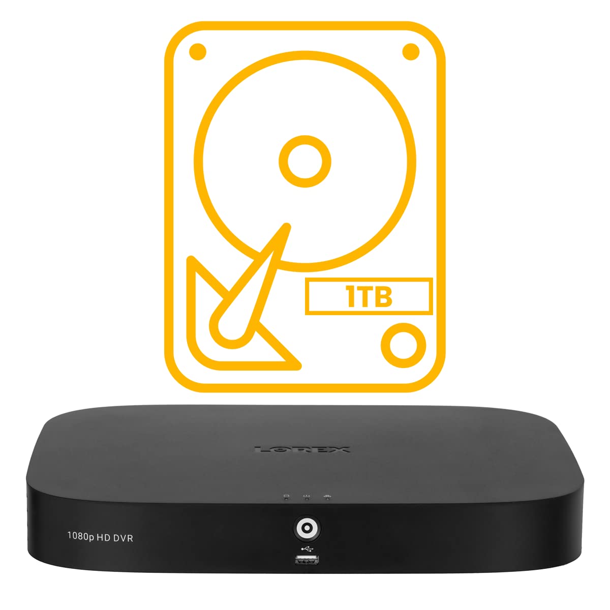 Lorex Sistema de seguridad DVR con cable de 1 TB con 8 canales HD de 1080p con 8 cámaras bala para interiores y exteriores