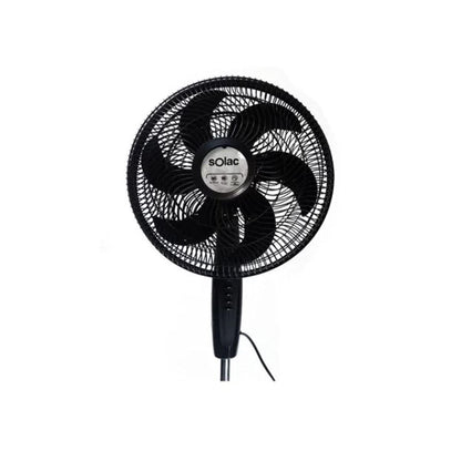 Solac VPS-16BR Ventilador de pedestal de 16 pulgadas (40.6 cm) rejilla plastica aerodinamica que provee hasta 30%)