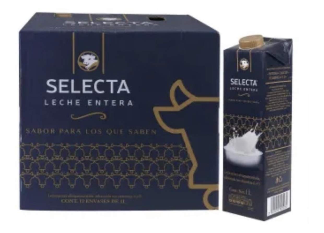 Alpura - LECHE ALPURA SELECTA ENTERA CAJA CON 12 PZAS DE 1 LITRO SALUDABLE REFRESCANTE